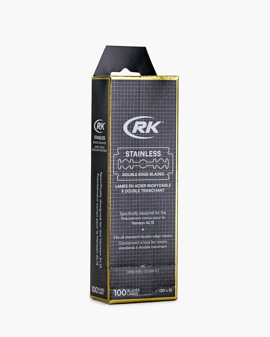 RK Shaving Stainless DE Razor Blades - 100pk